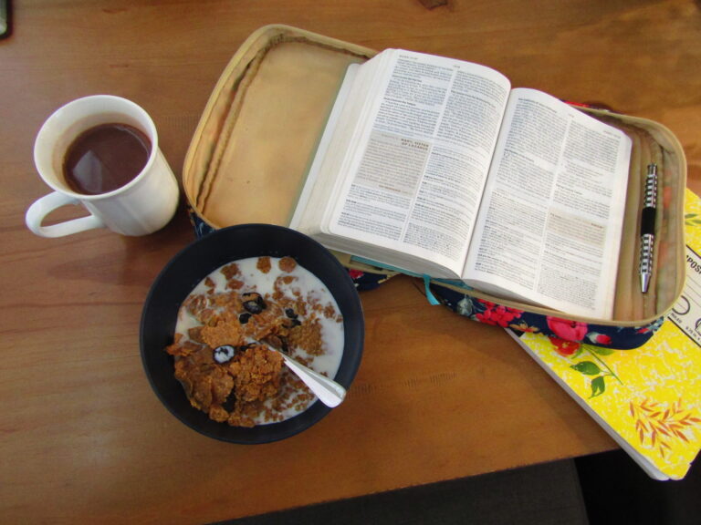 Breakfast & Bible (Plus New Cricut Material and Baking)